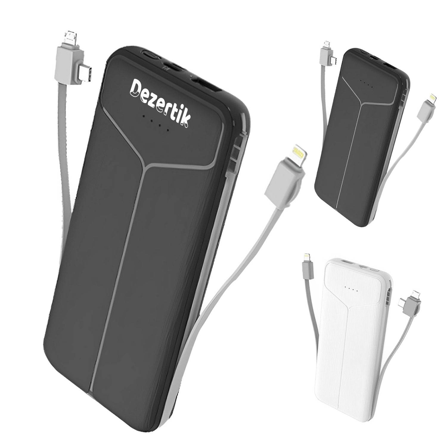 10,000mAh Portable Power Bank w/ Cable Wall Plug