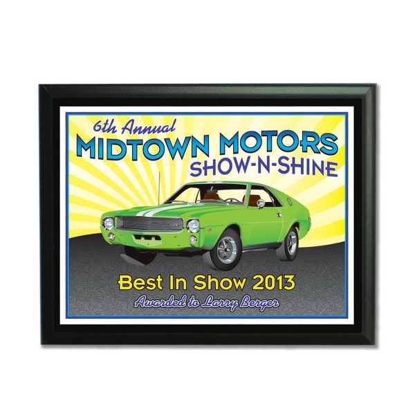 Full Color Plaque (7" x 9") with White Aluminum Mount 2
