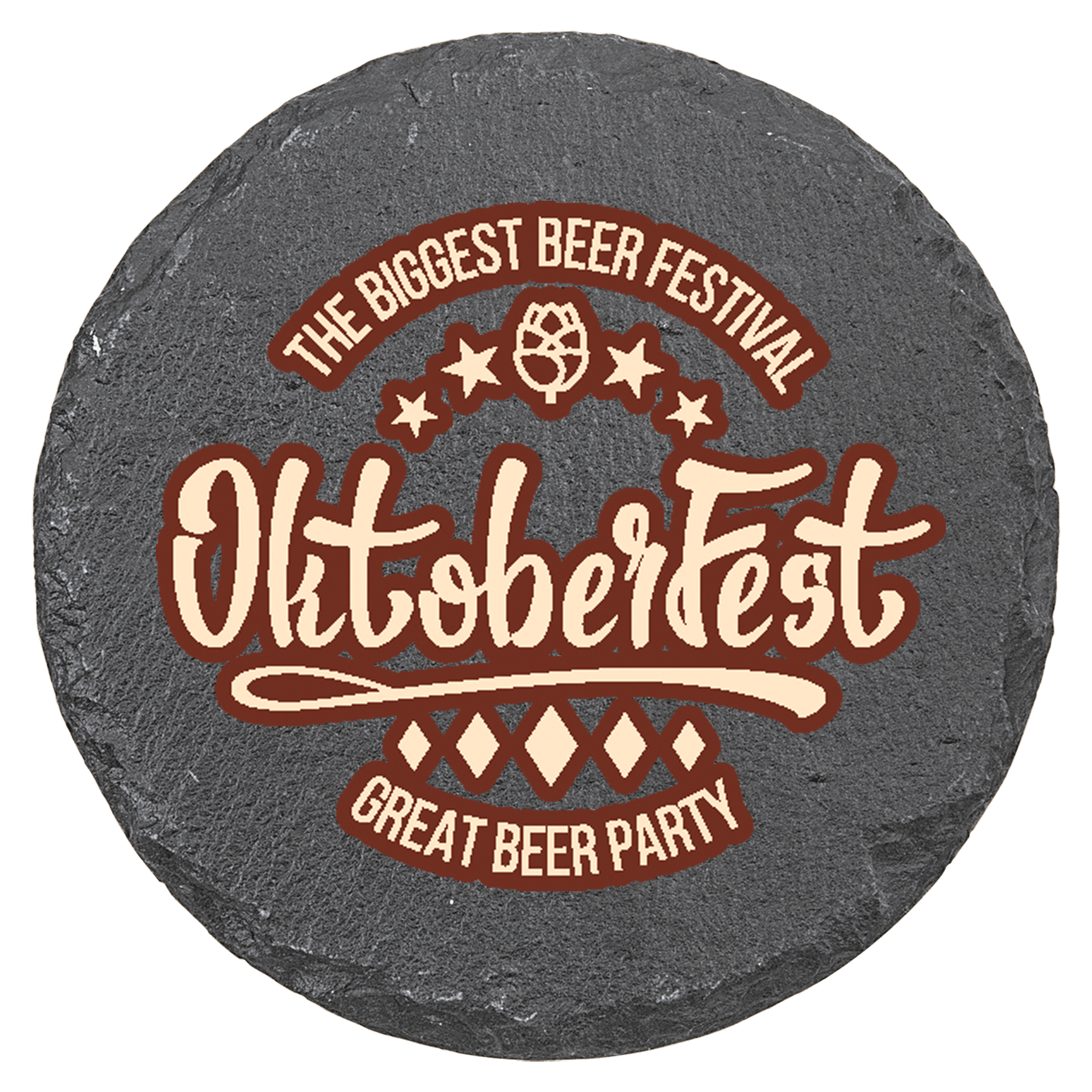 4" Round Slate Coaster 2