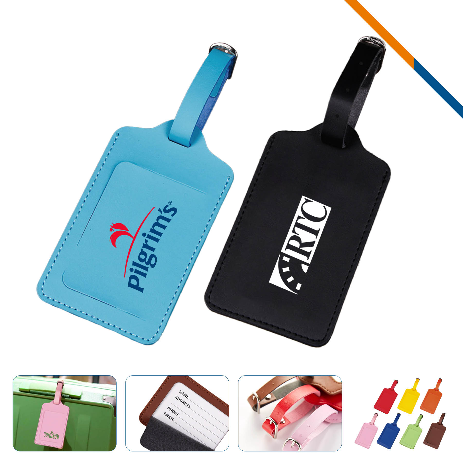 TripTack PU Leather Luggage Tag 2