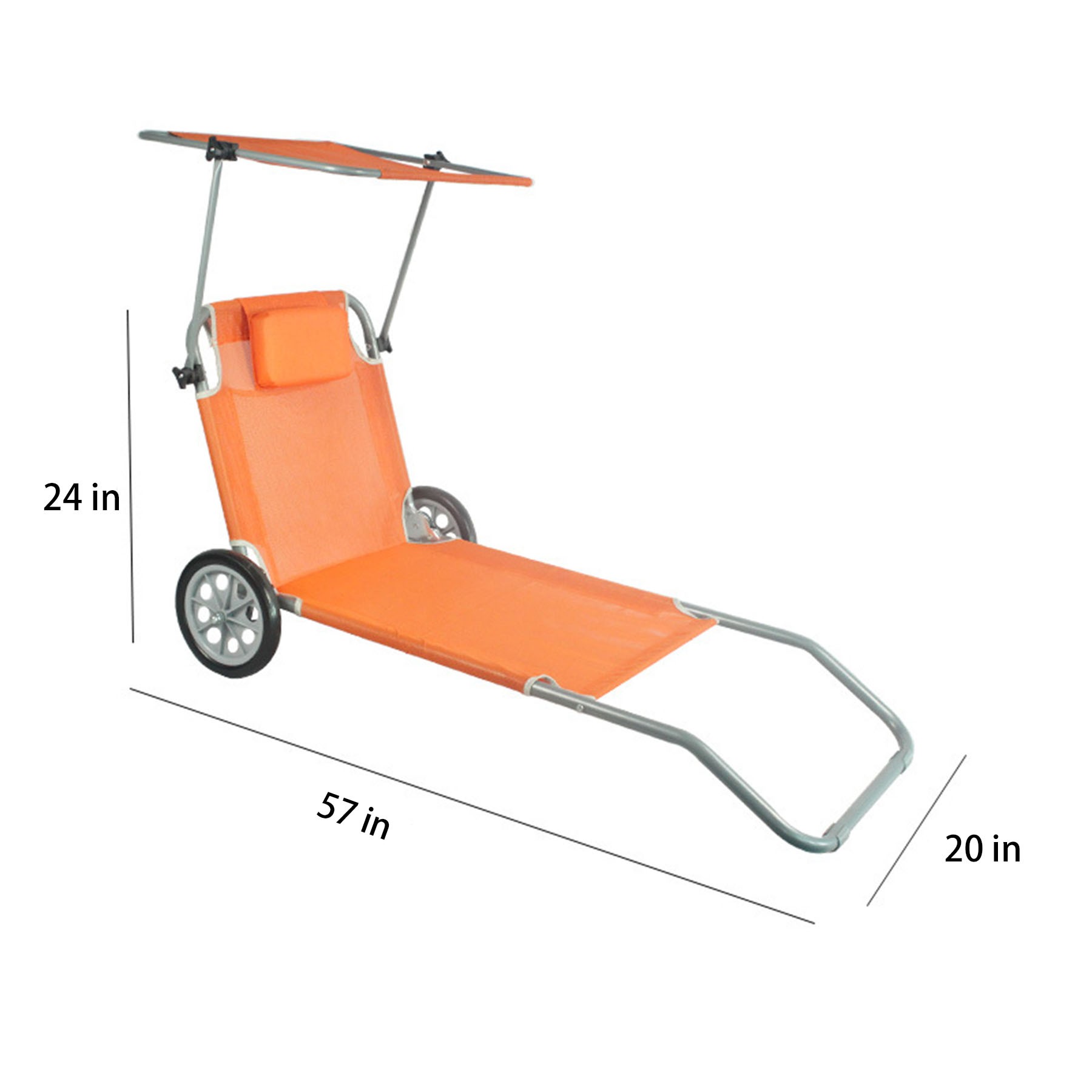 Sun-Shading Folding Beach Chair 4