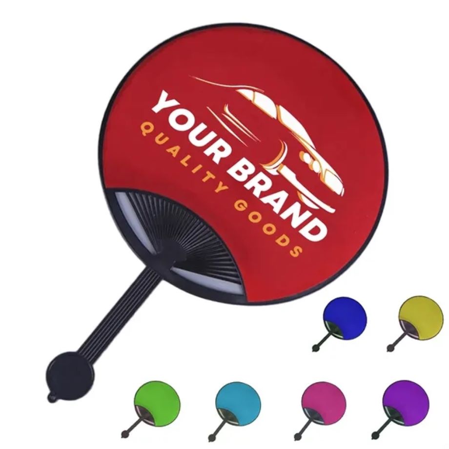 Plastic Round Summer Advertising Promotion Handheld Fan 3