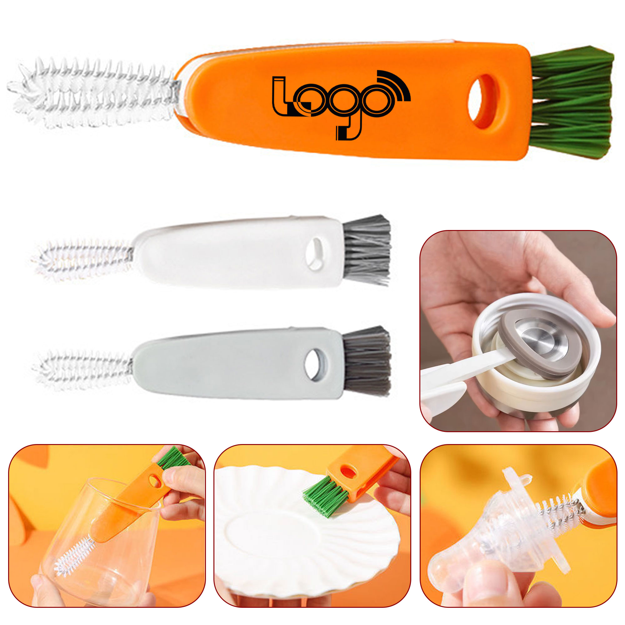 MOQ 50 3-in-1 Cup Lid Brush 2