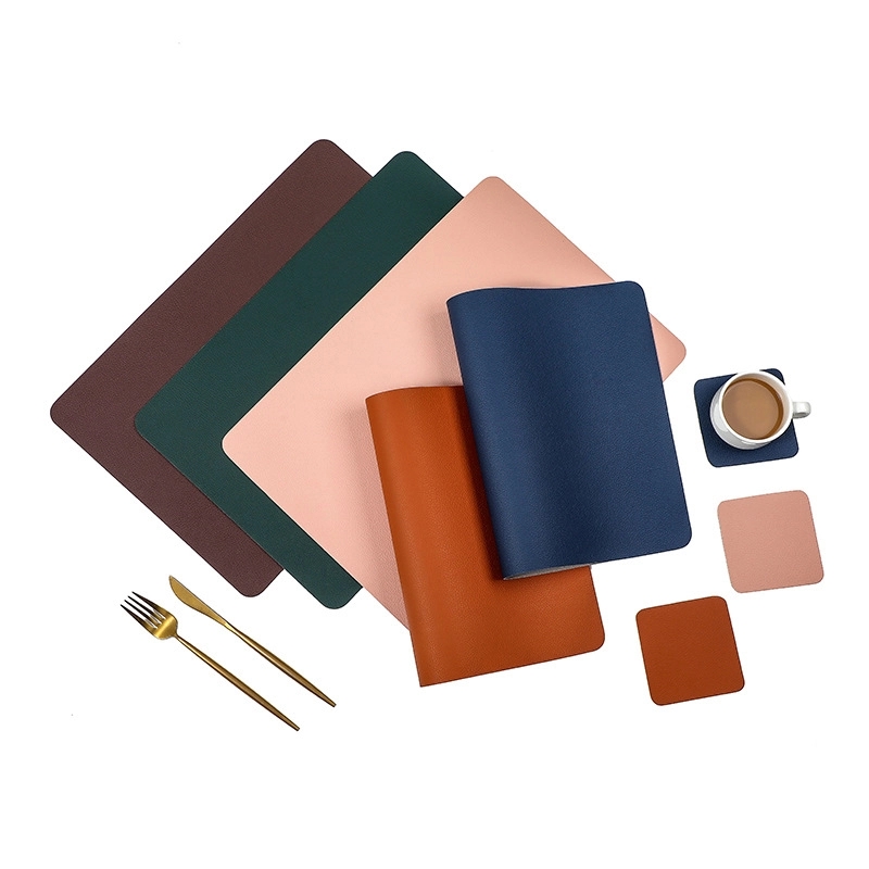 Waterproof Oil-proof Leather Sector Placemat 6