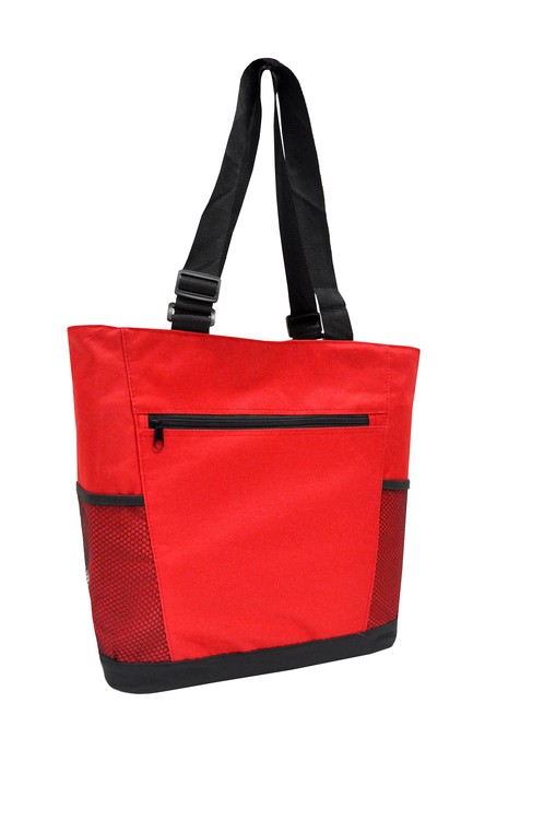 Adjustable Handle Zipper Tote Bag