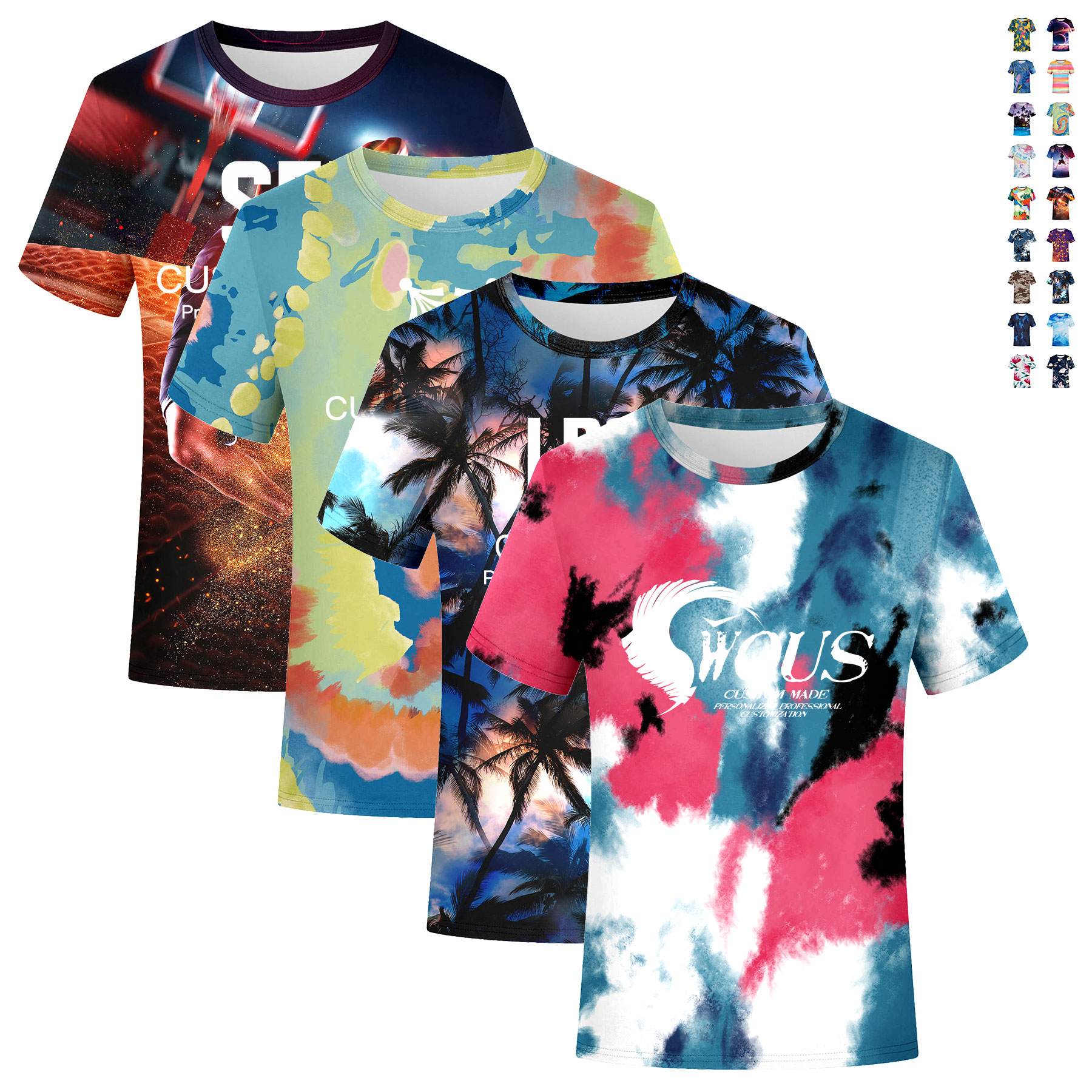 Custom Full Color 3D Printing T-Shirt 1