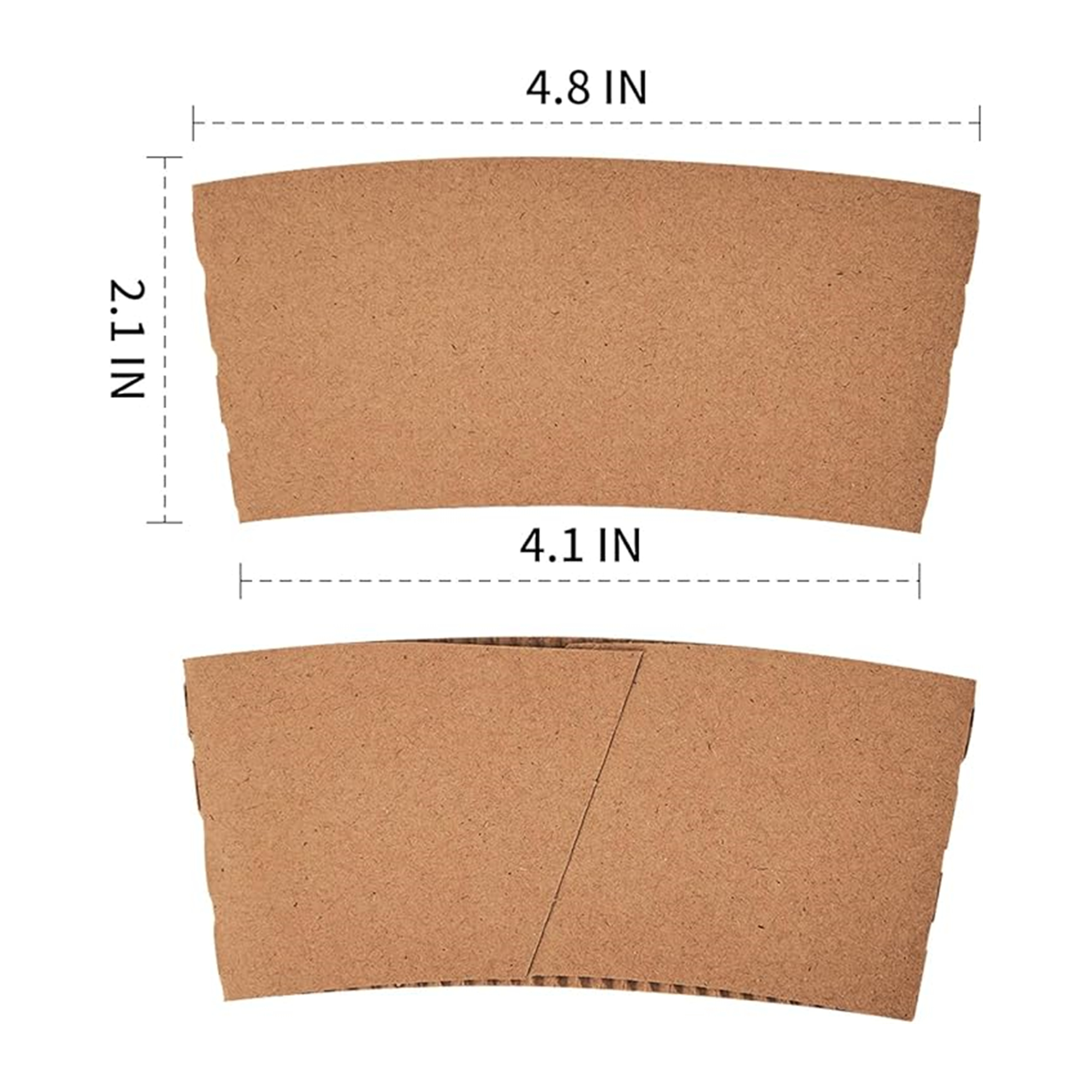 100 Pcs 8 oz Kraft Paper Coffee Cup Sleeves 1