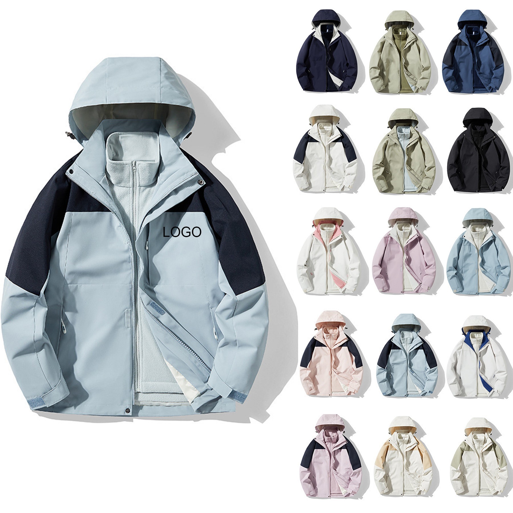 2 Piece Winter Hooded Jacket 1
