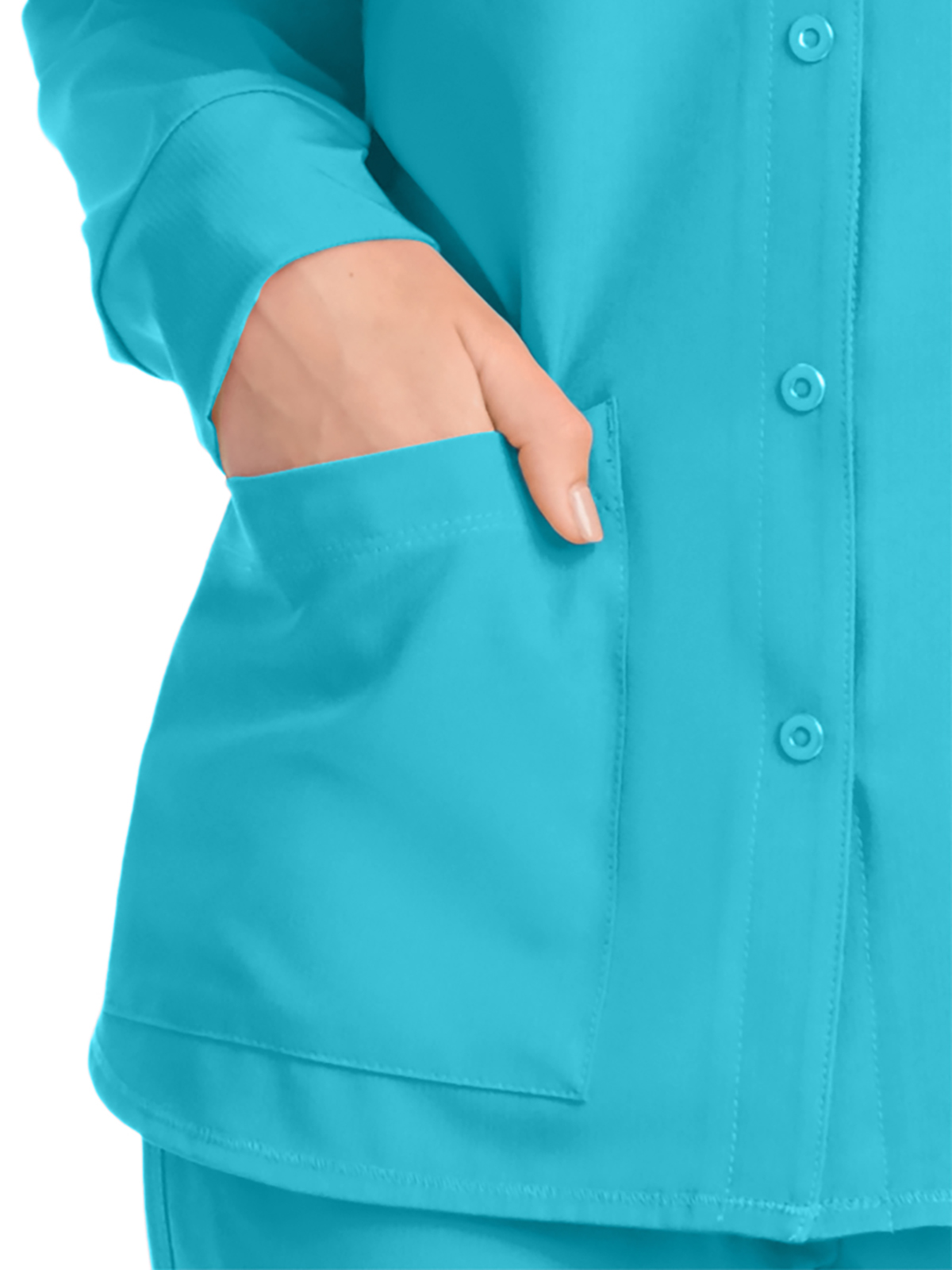Skechers - Women's Two-Pocket Snap-Front Stability Warm-Up Scrub Jacket 25