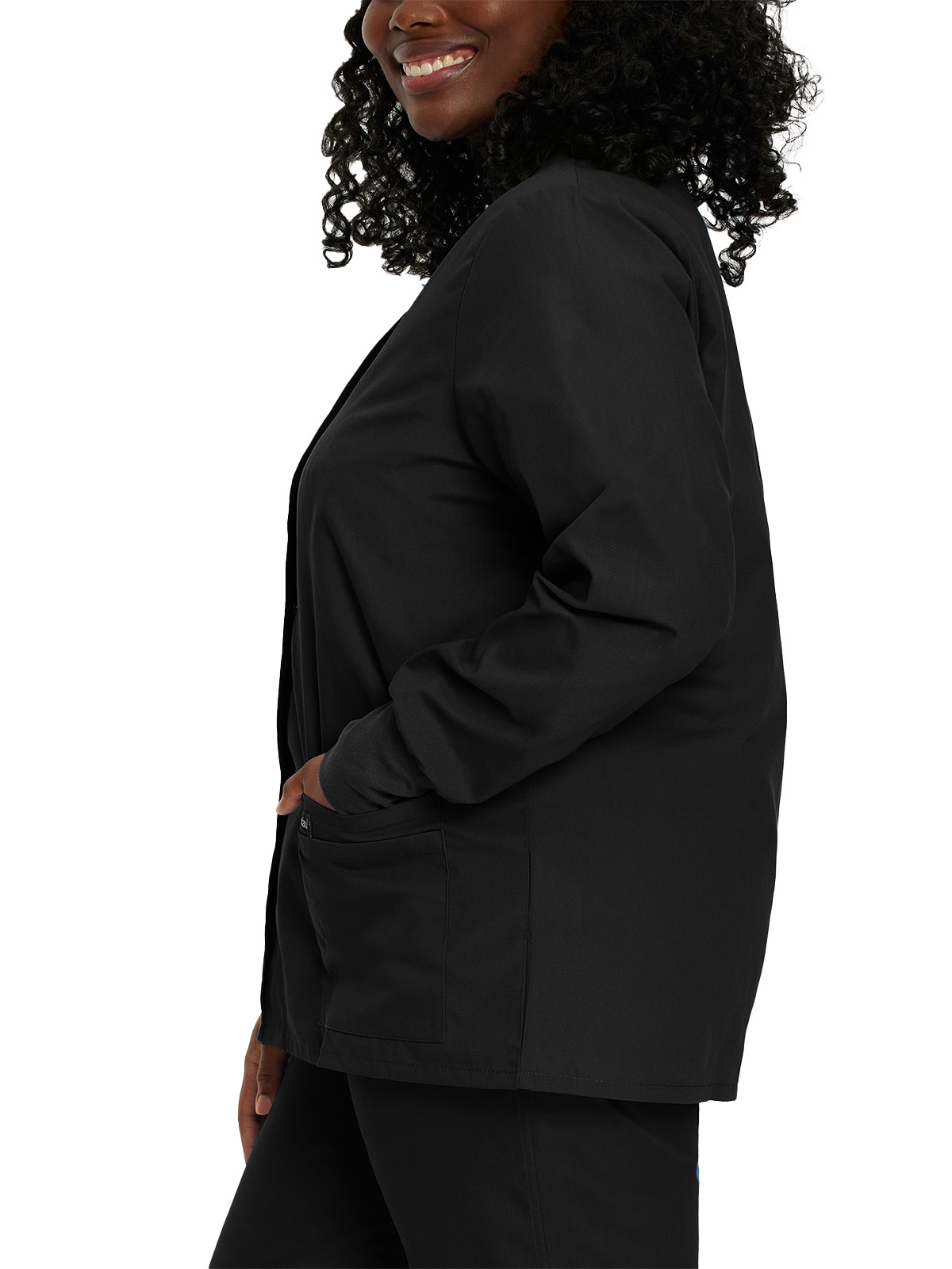 Landau - Essentials - Women's Four-Pocket Crew Neck Warm-Up Jacket 48
