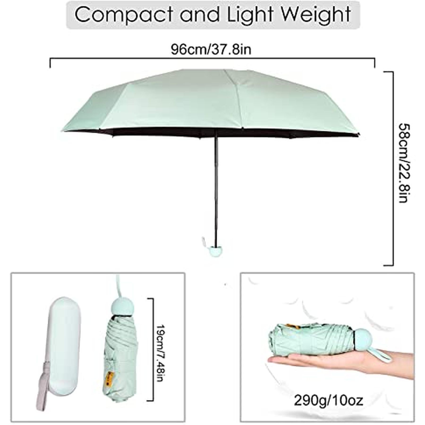 Portable Windproof Mini Travel Sun Rain Umbrella With Case 16