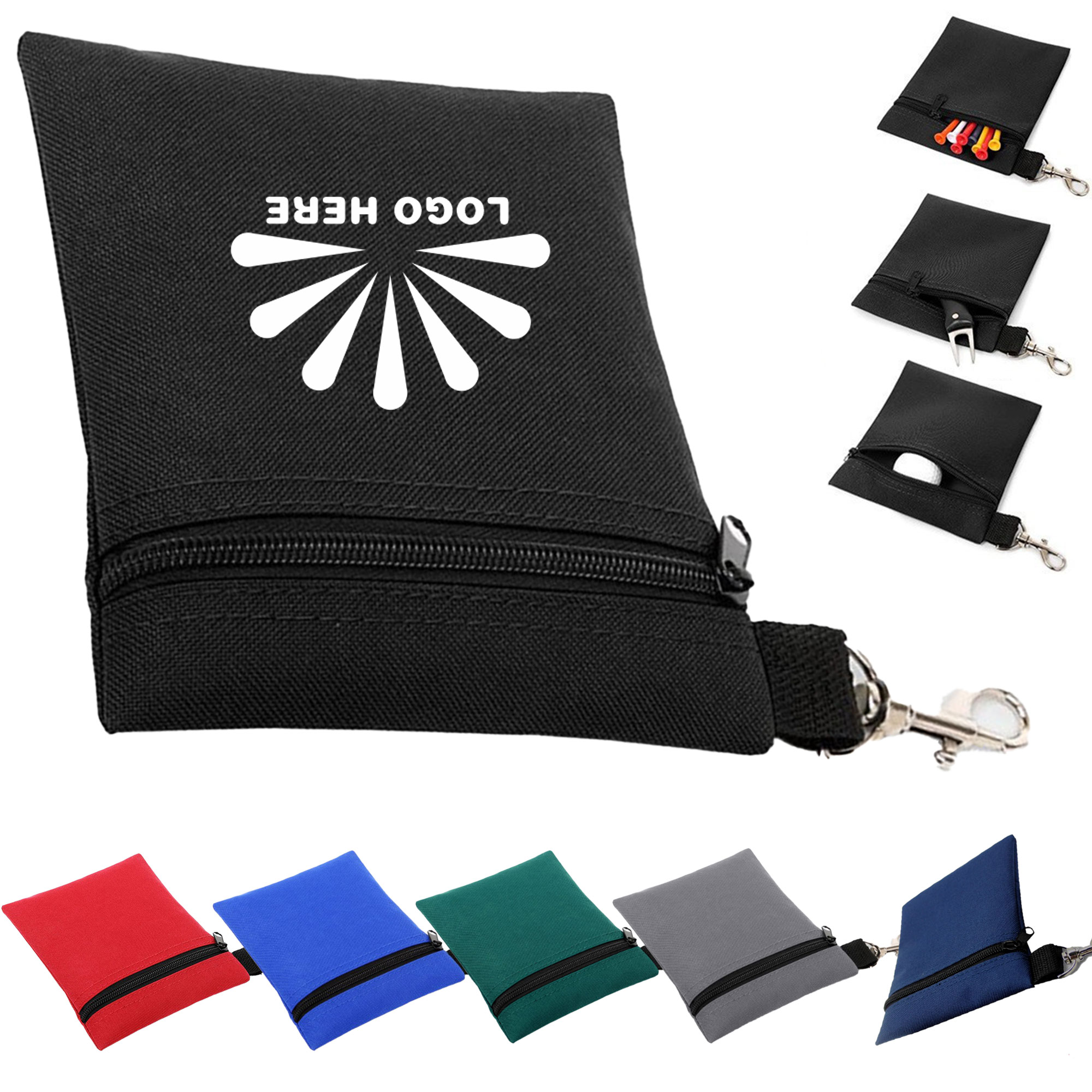 Zipper Golf Ball Pouch Bag 3