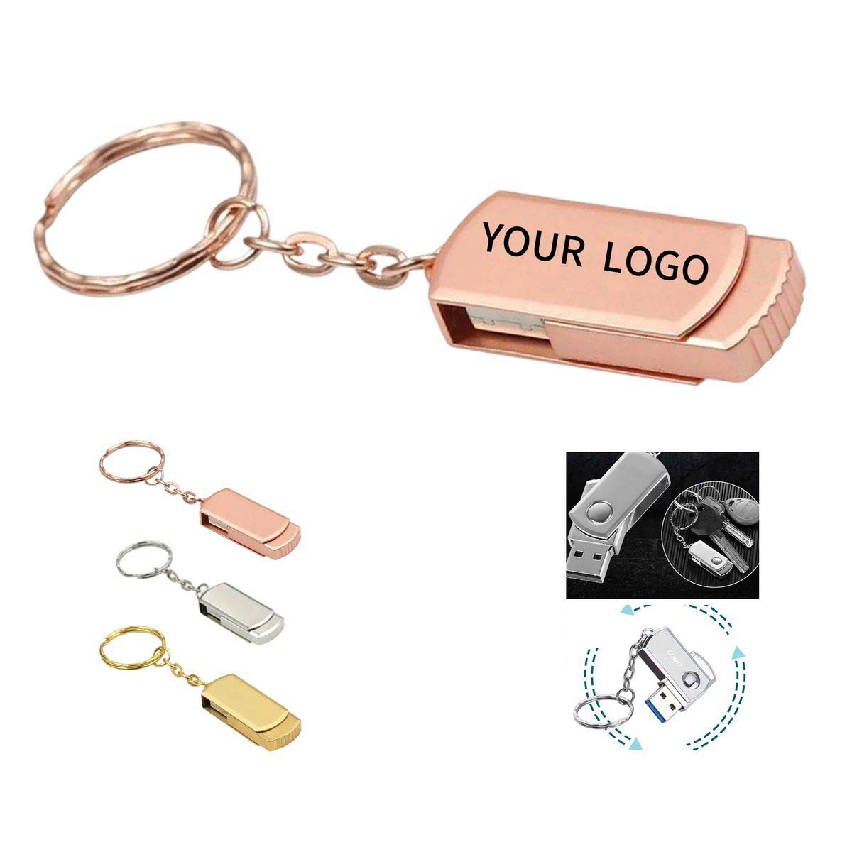 Portable 4GB USB Flash Drive with Metal Housing 2