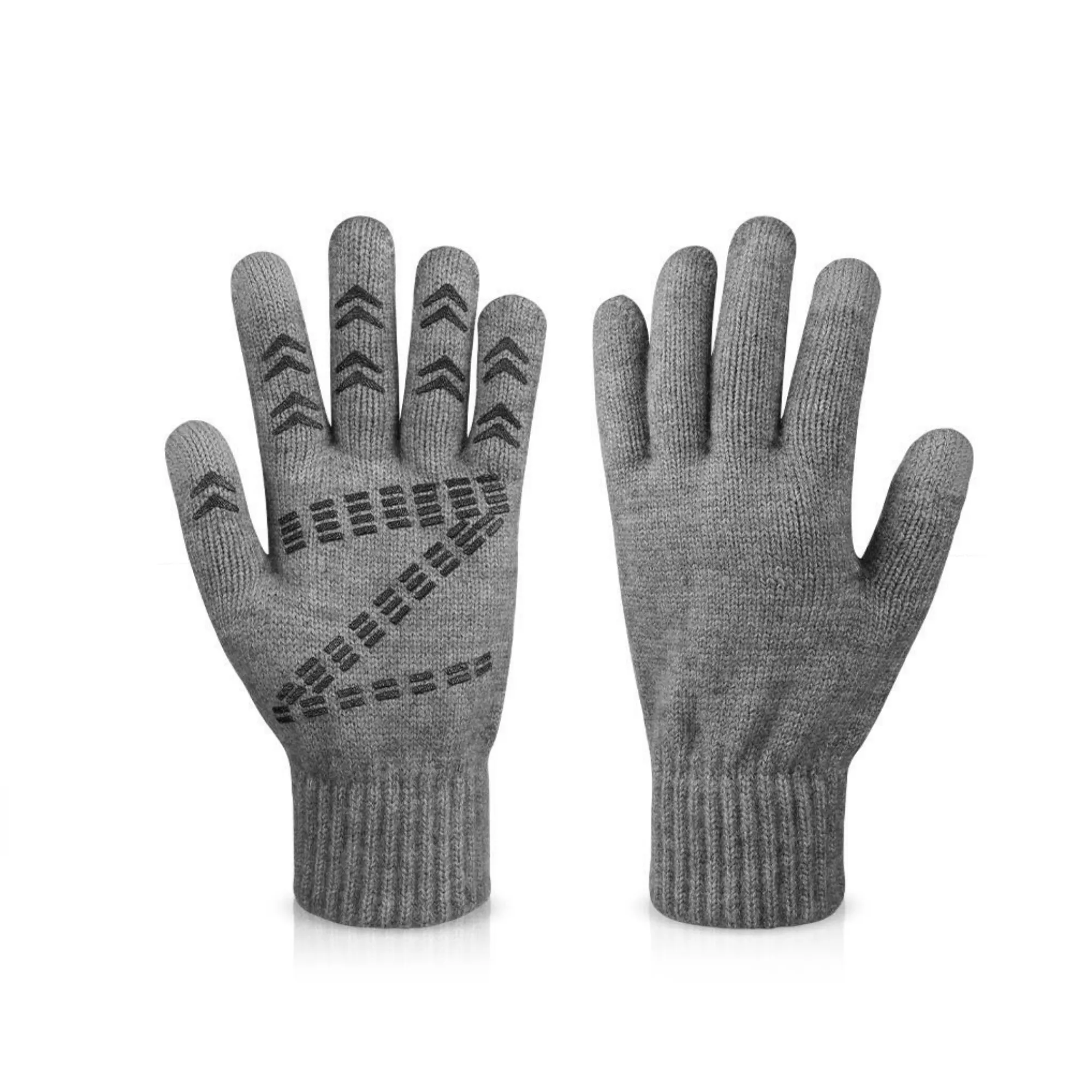 Fleece-Lined Outdoor Cycling Knitted Touchscreen Gloves" 3