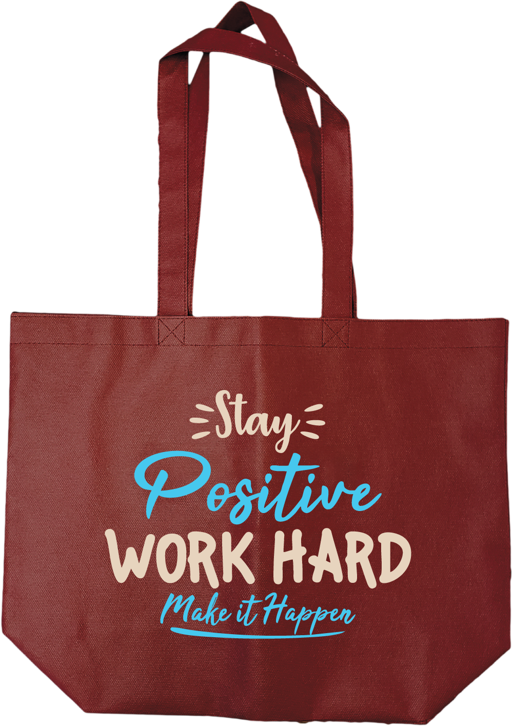 Maroon Nonwoven Tote Bag Rx