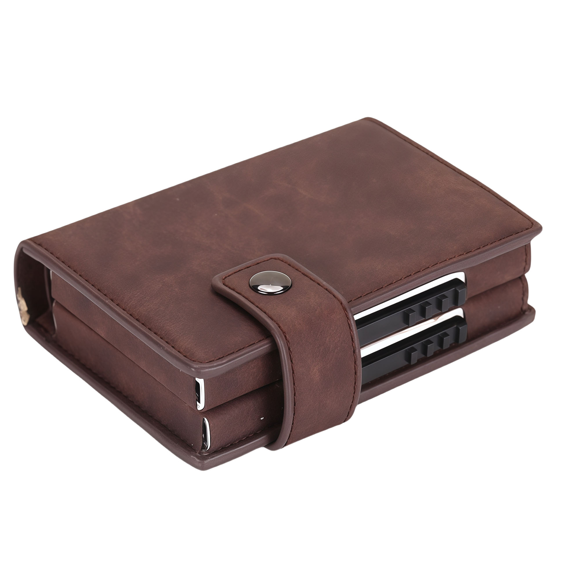 Dual Slot Aluminum Card Holder - RFID Blocking Credit Card Wallet 4