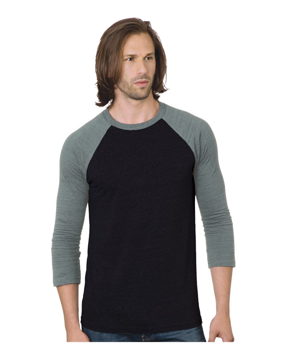 Unisex Triblend Three-Quarter Sleeve Raglan T-Shirt - 9525 7