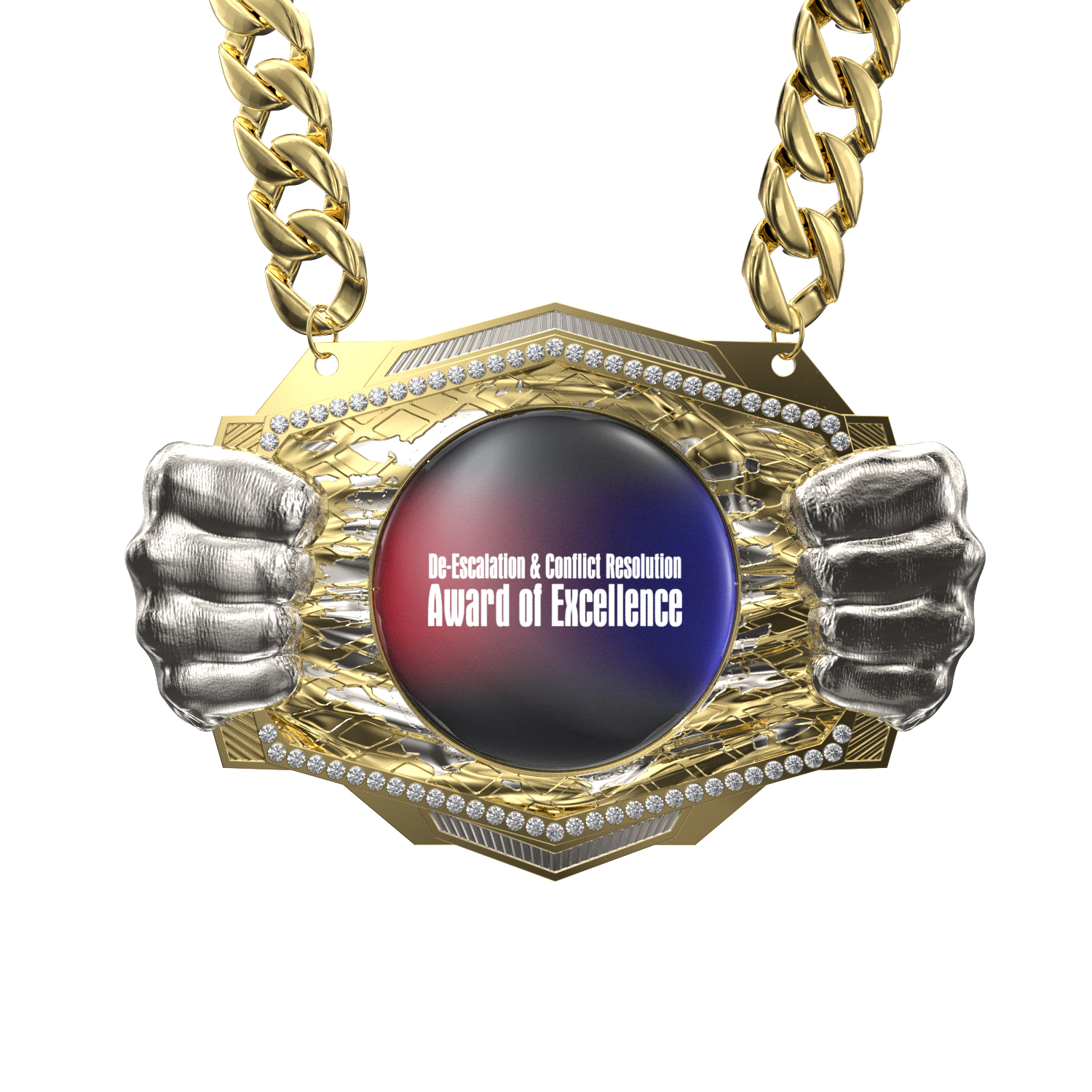 Express Vibraprint® Knock Out Champ Chain w/ Chain 17