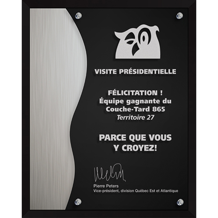 The Profile Plaque (8"x 10"x 1") Laser Engraved