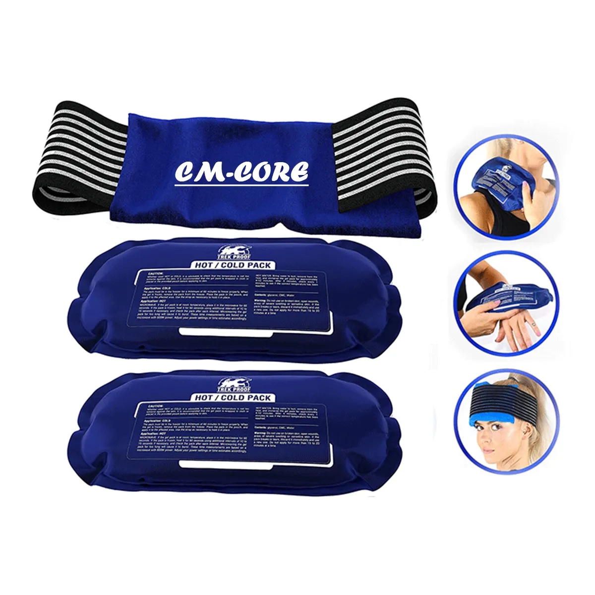 3 Piece Set Reusable Hot and Cold Therapy Gel Wrap 1