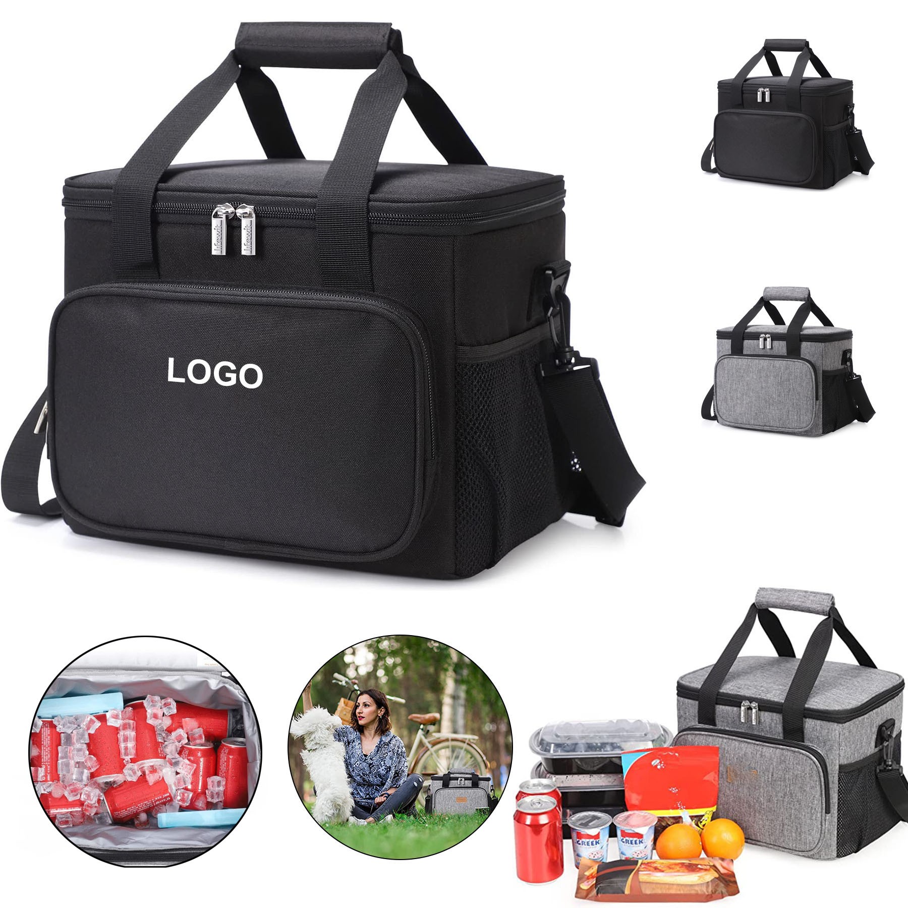 Large Insulated Lunch Bag 24 Can Cooler Tote