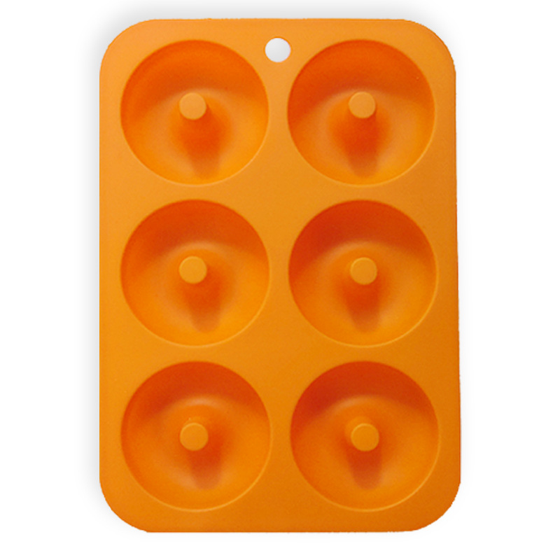 Non-Stick Silicone Donut Mold for 6 Donuts 2.95 Inch 33