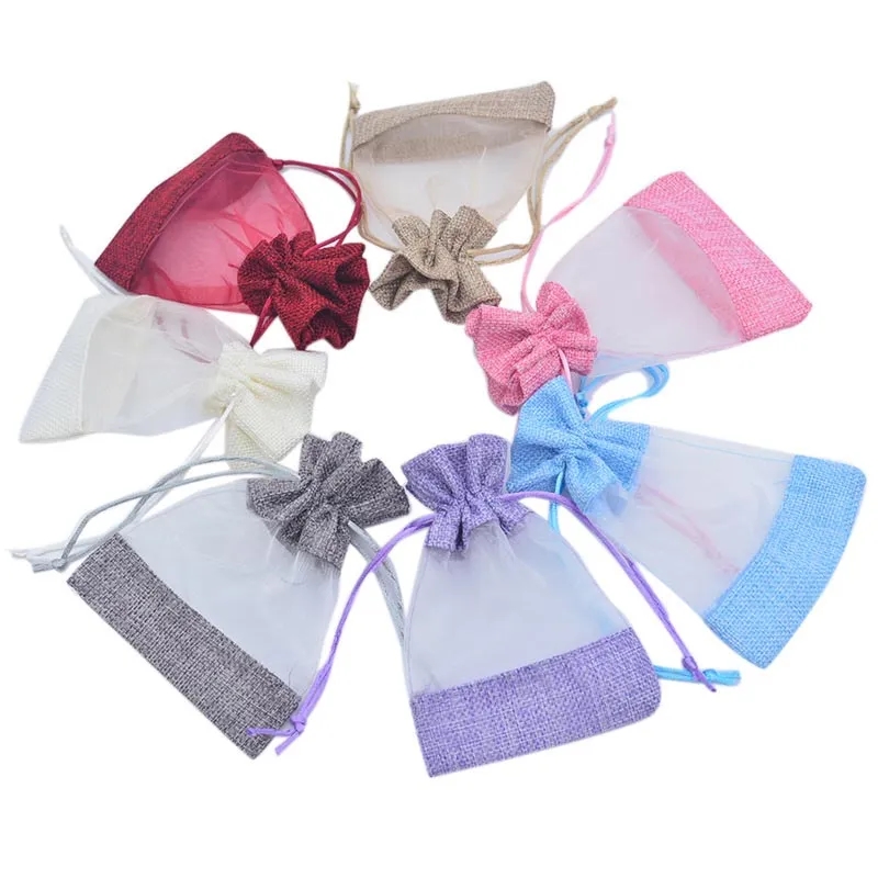 Linen Burlap Organza Bag 5