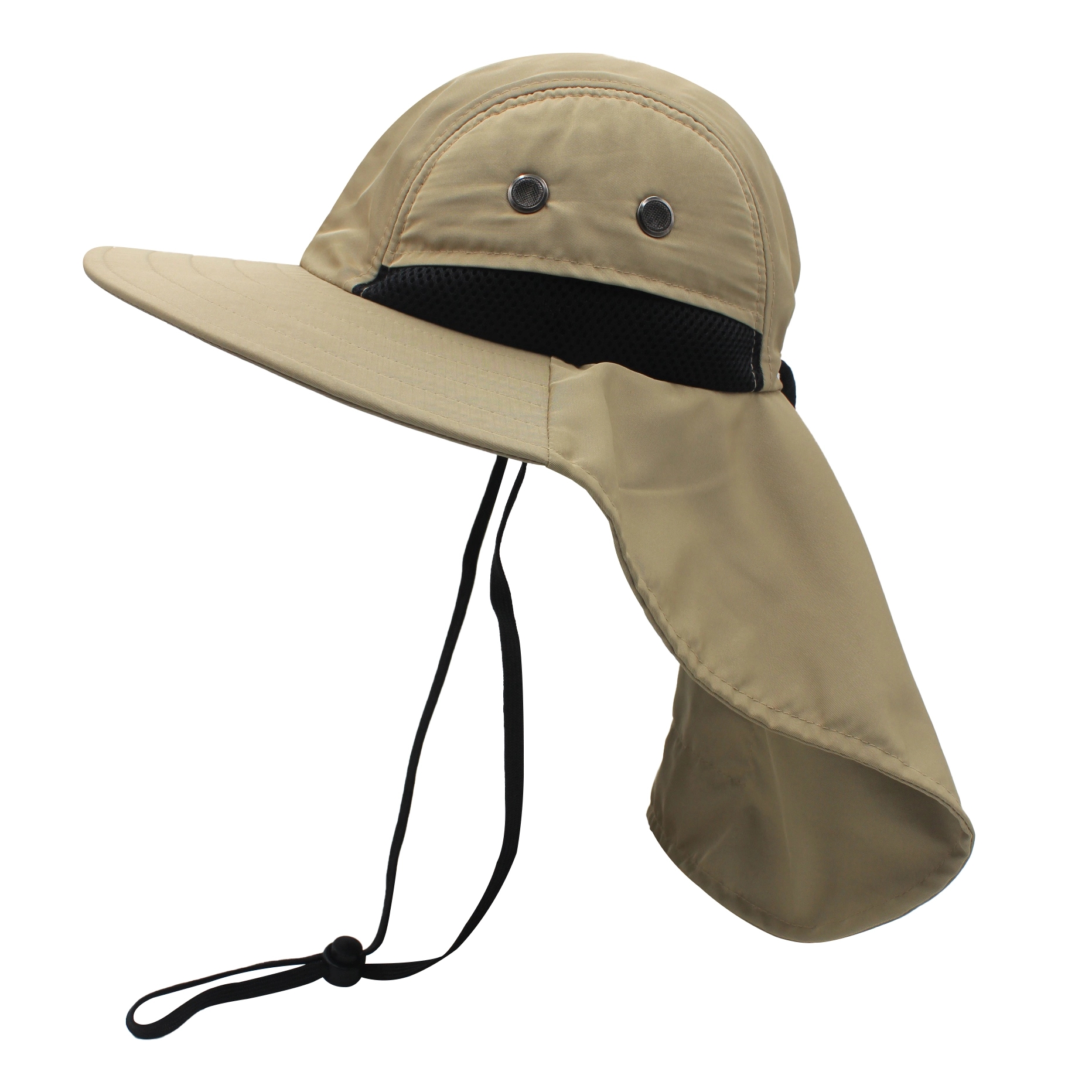 Safari boonie flap back hat with hidden pocket