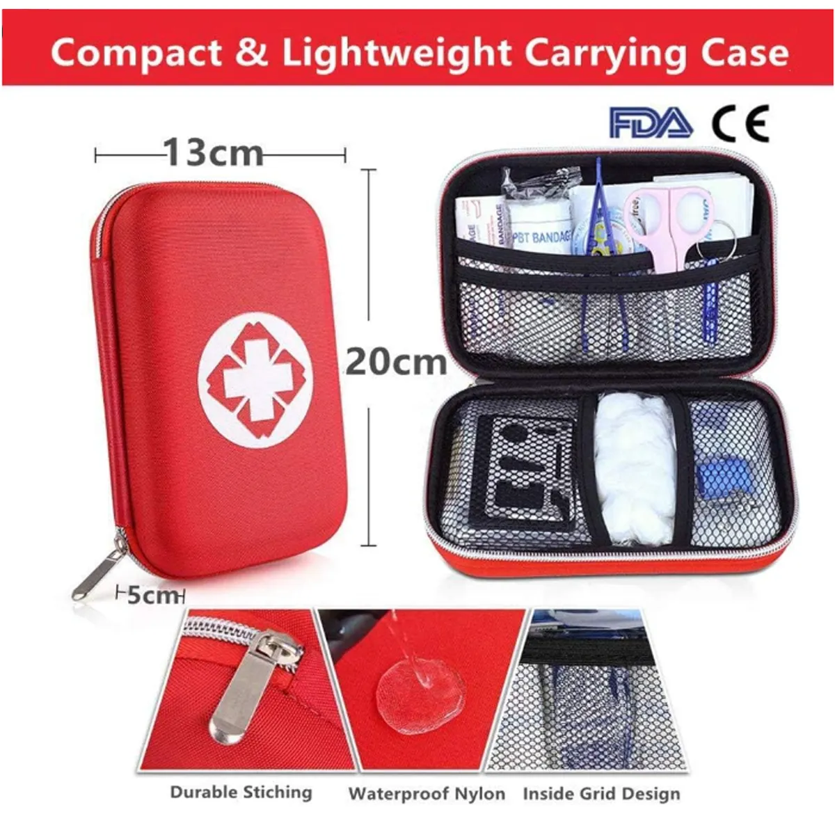 First Aid Hard Case Empty Shell Emergency EVA Medical Bag 8