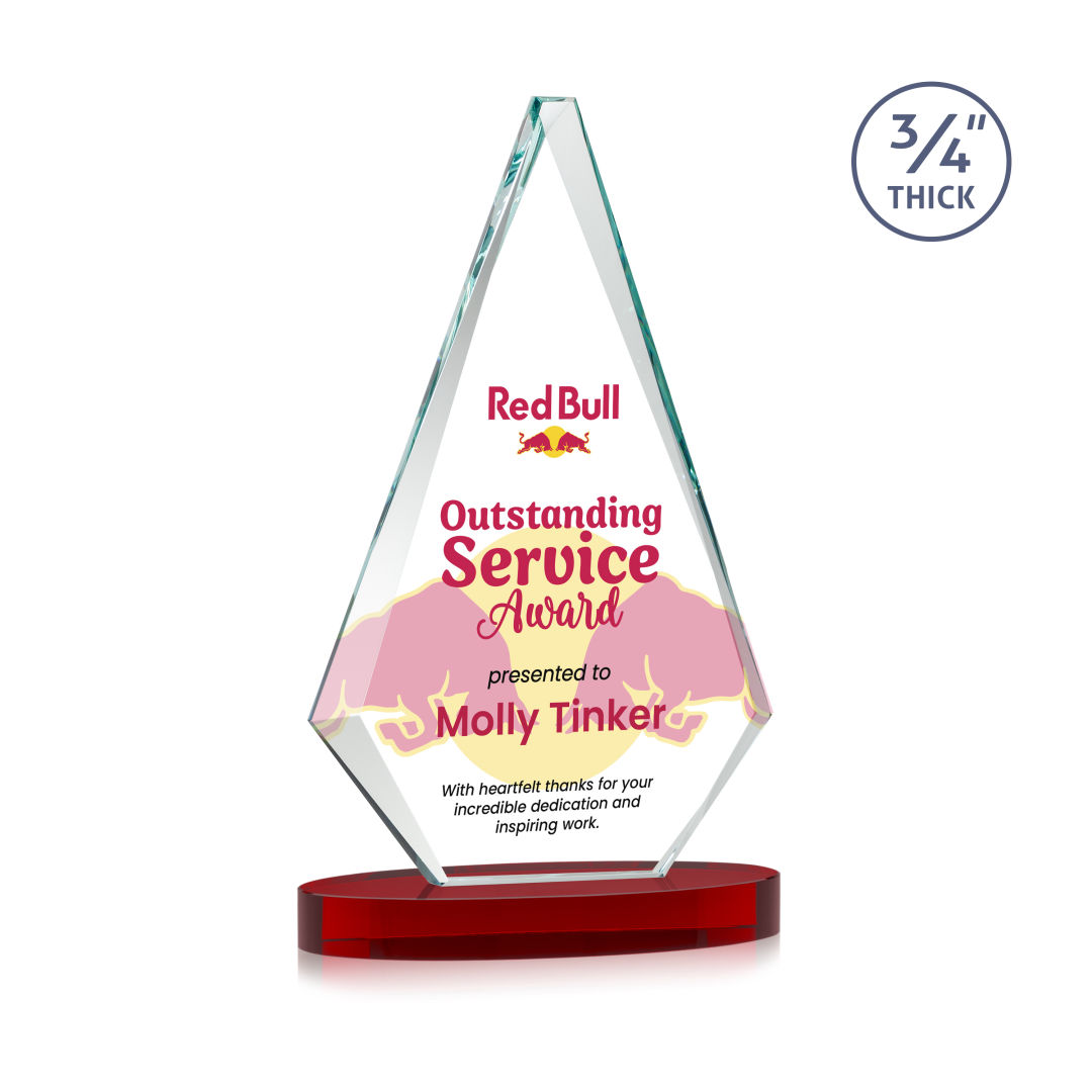 Windsor VividPrint™ Award on Alberton Base - Red 8