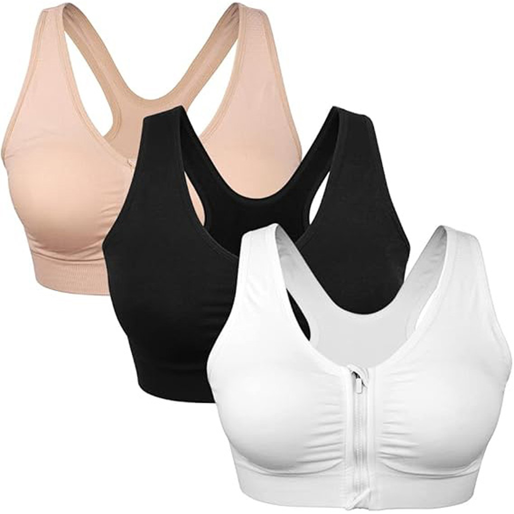Zip Front Wireless Sports Bra 9