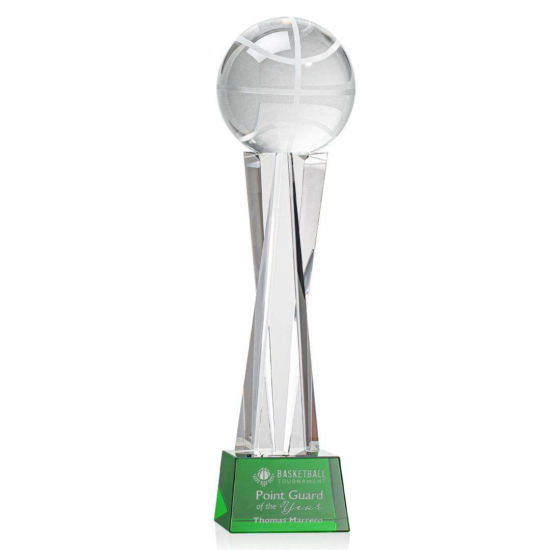 Basketball Award on Grafton Base - Green 7
