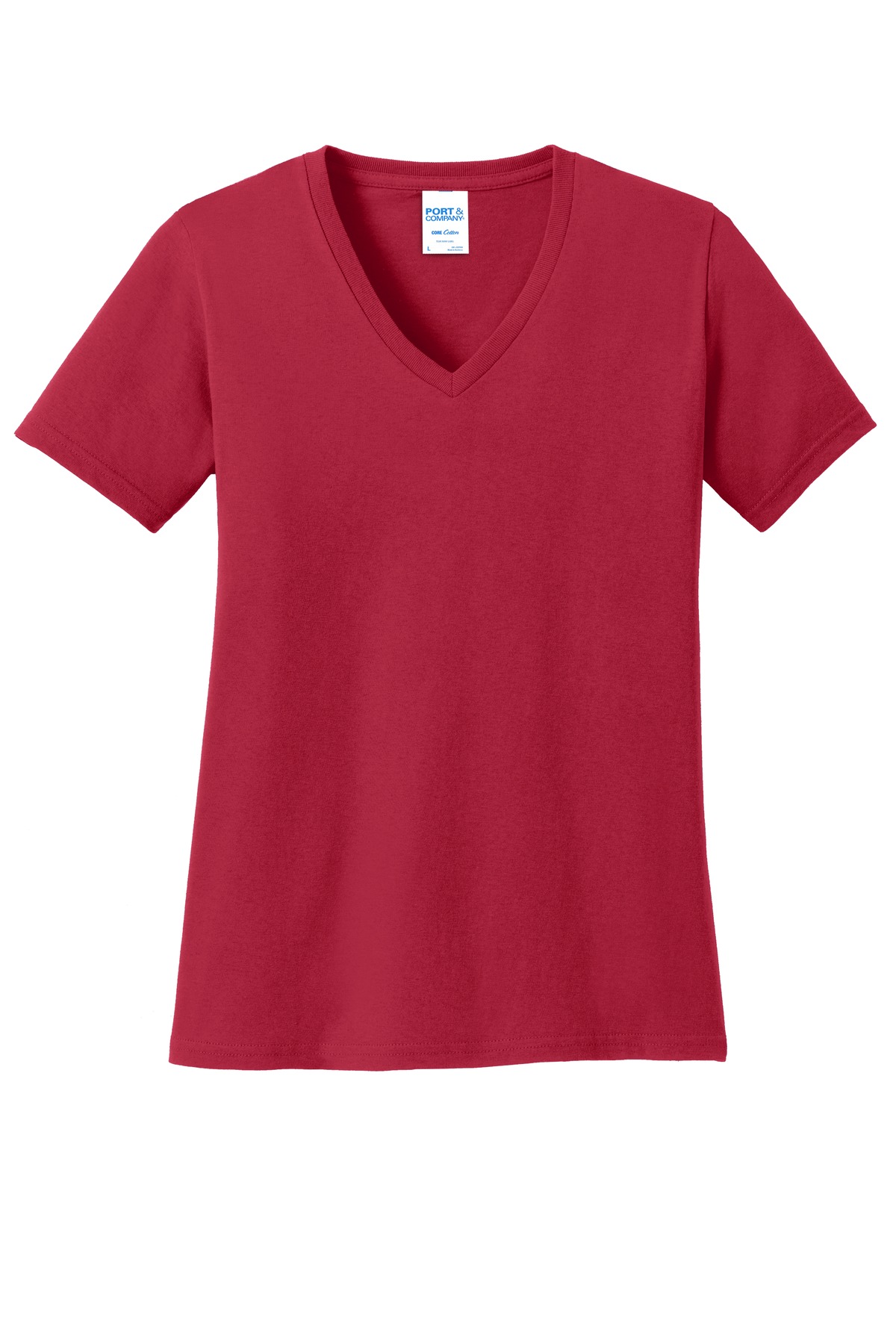 Port & Co Women's Core Cotton V-Neck Tee. LPC54V 161