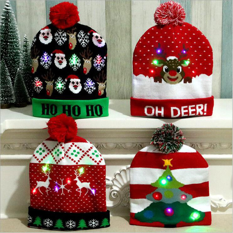 Christmas LED Light Up Beanie Hat 3