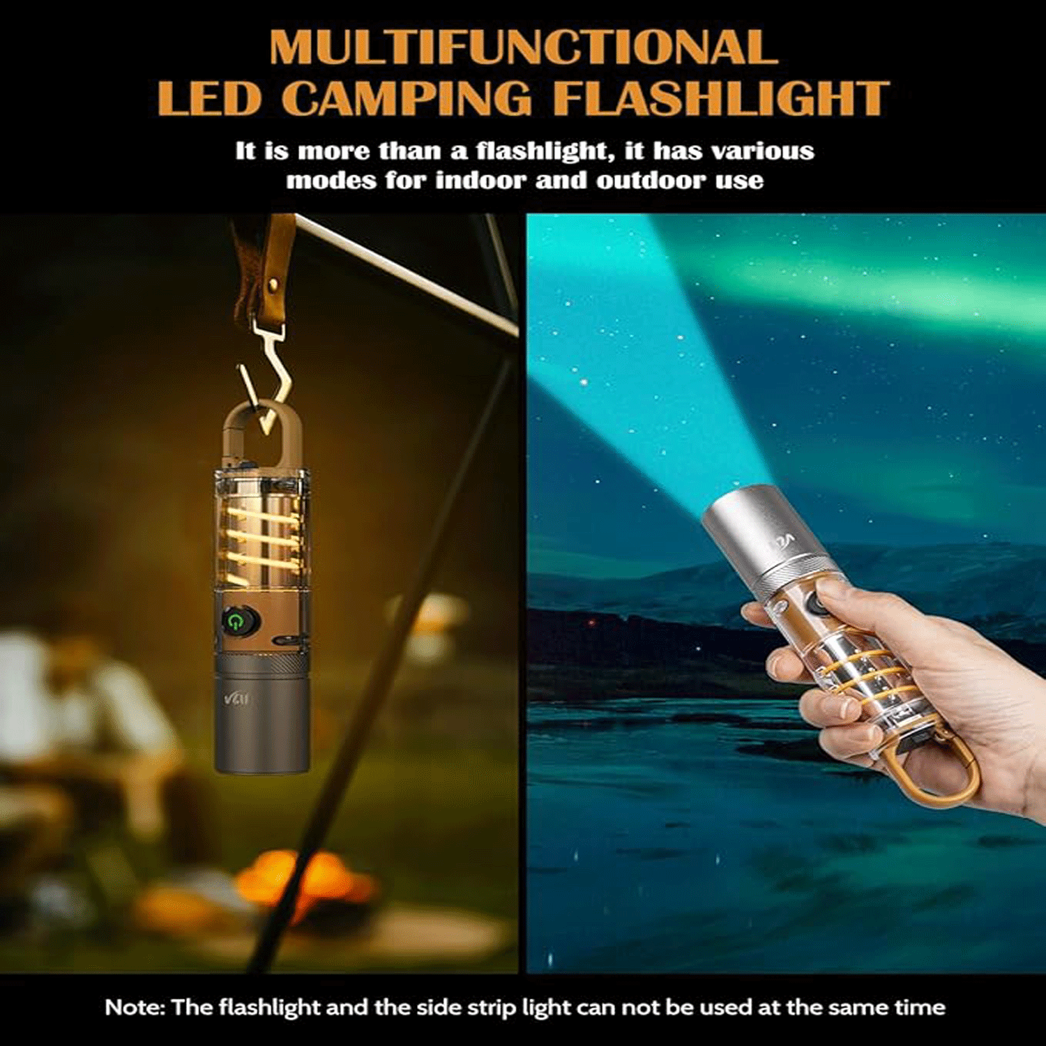 Rechargeable Tactical LED Flashlight w/ Hanging Hook 2