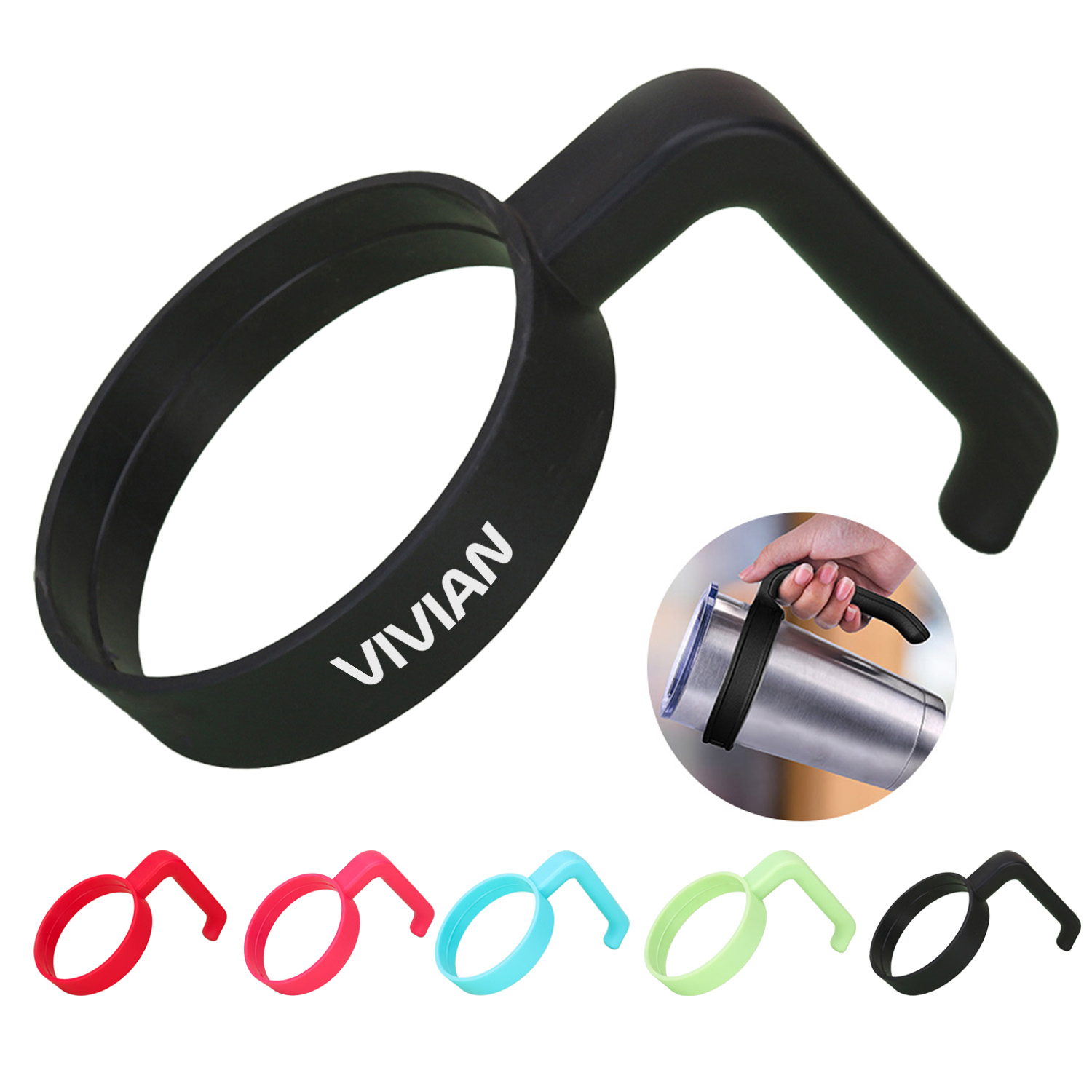 Ergonomic 40oz Plastic Cup Holder Handle 2