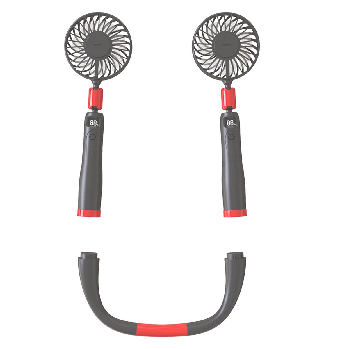 4000Mah 2 In 1 Neck And Handheld Fan 2