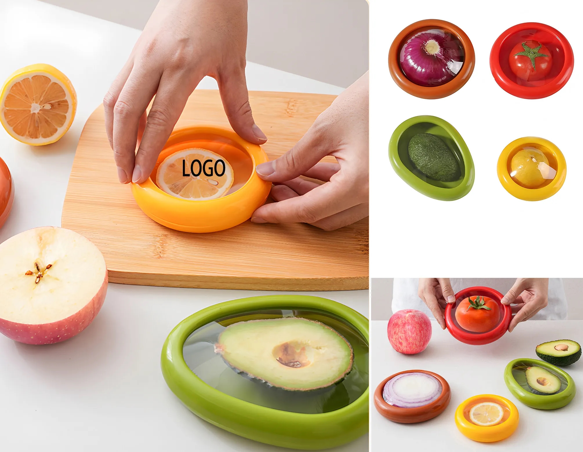 Wholesale Avocado Storage Containers Custom Logo Airtight Food Saver Box 6