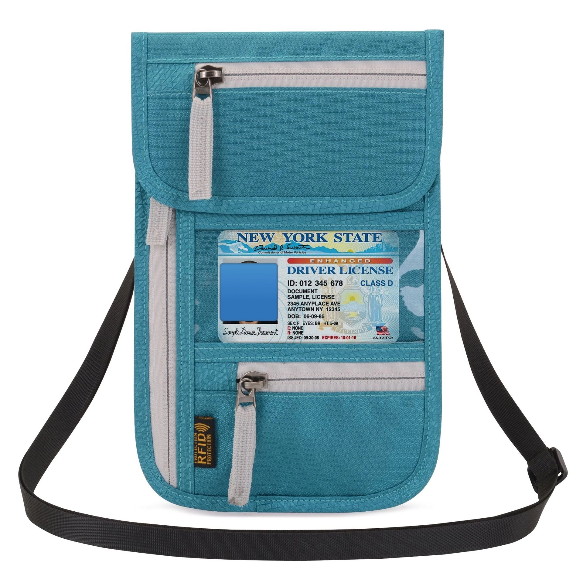 Custom RFID Blocking Travel Pouch Passport Holder Wallet 9