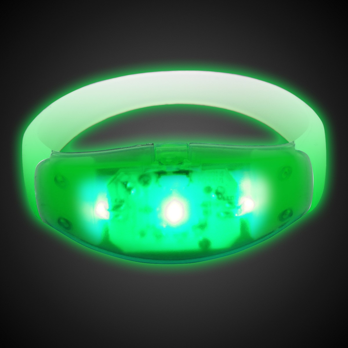 Sound Activated Green LED Stretchy Bangle Bracelets(Pad Print) 5