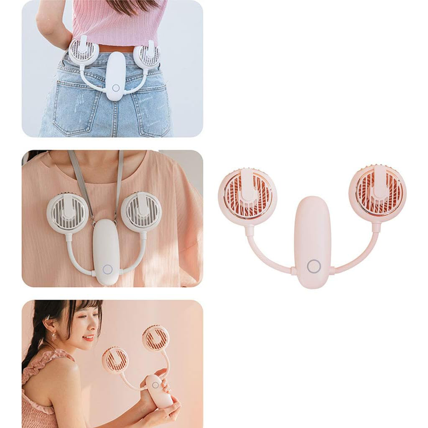 Portable Hanging Neck Fan With Wind 3