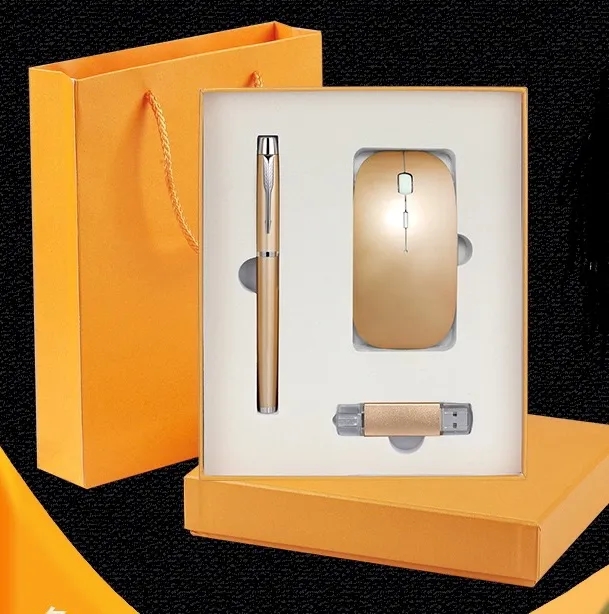 Custom Luxury Gift Set, USB Drive, Mouse, and Pen 8