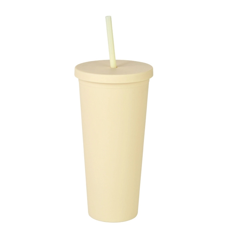 Plastic Water Cup with Lids and Straws 2