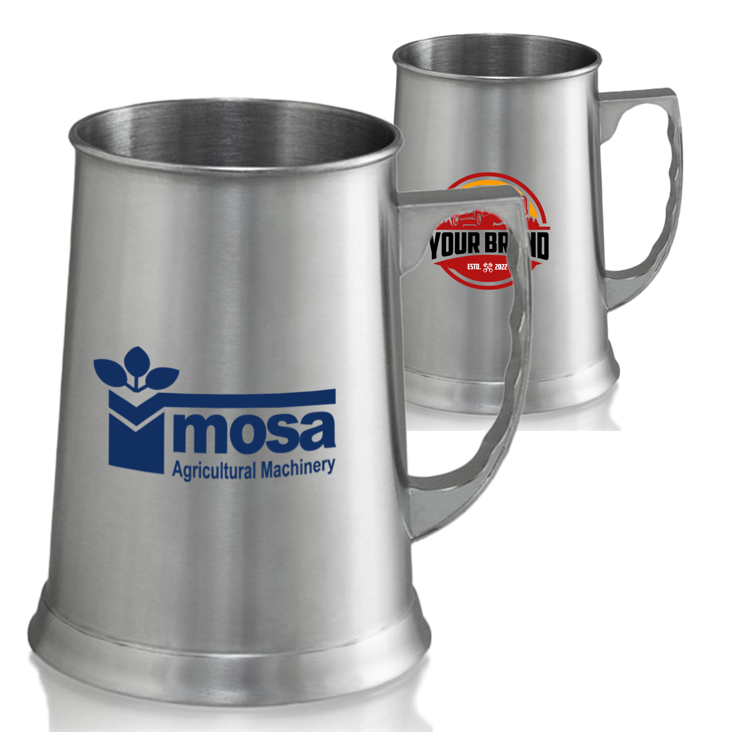 Stainless Steel Mugs w/ Custom Logo 2