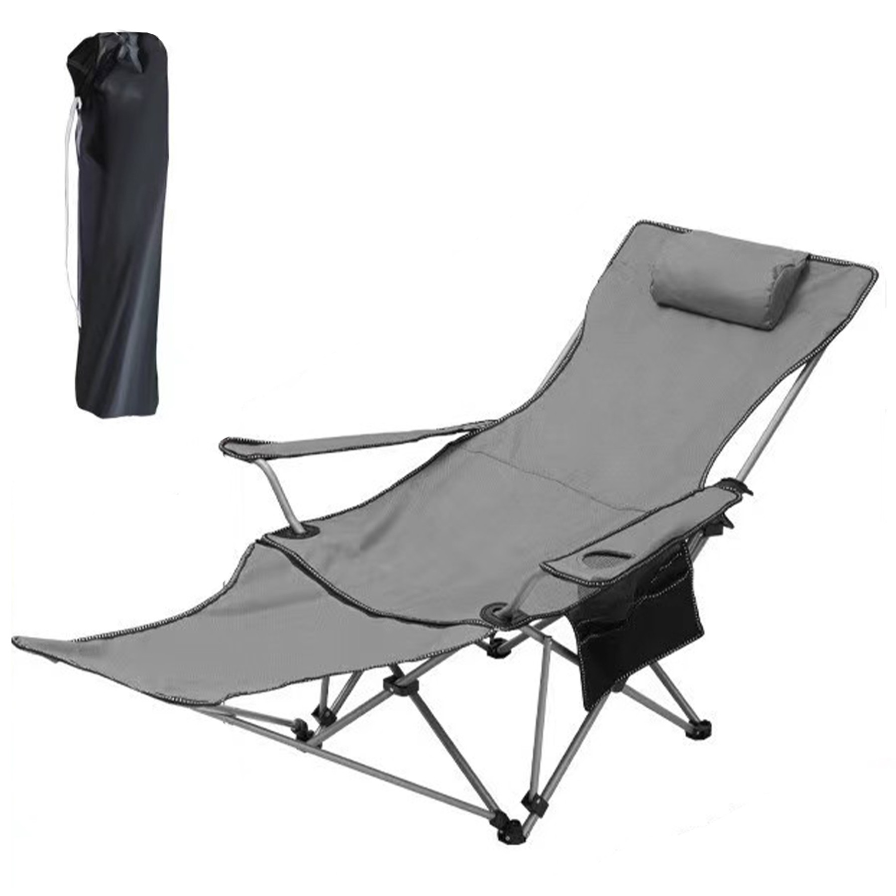 Foldable Camping Chair with Footrest 1