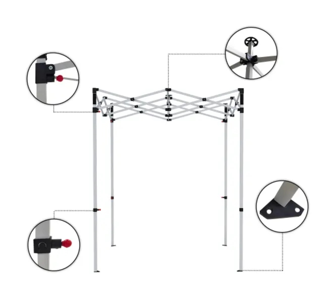 6' x 6' Aluminum Canopy tent - Hardware + Topper 2