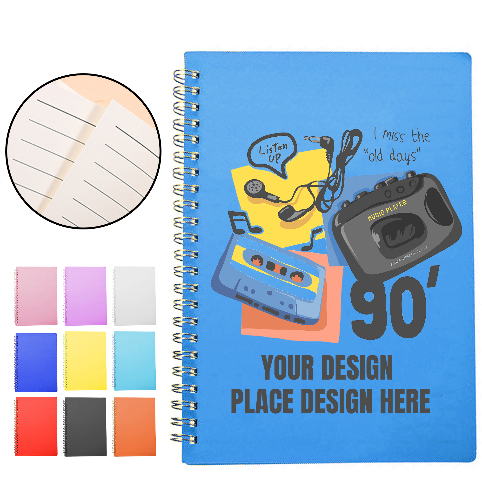 A5 Spiral Notebook Double PP Cover Notepad 3