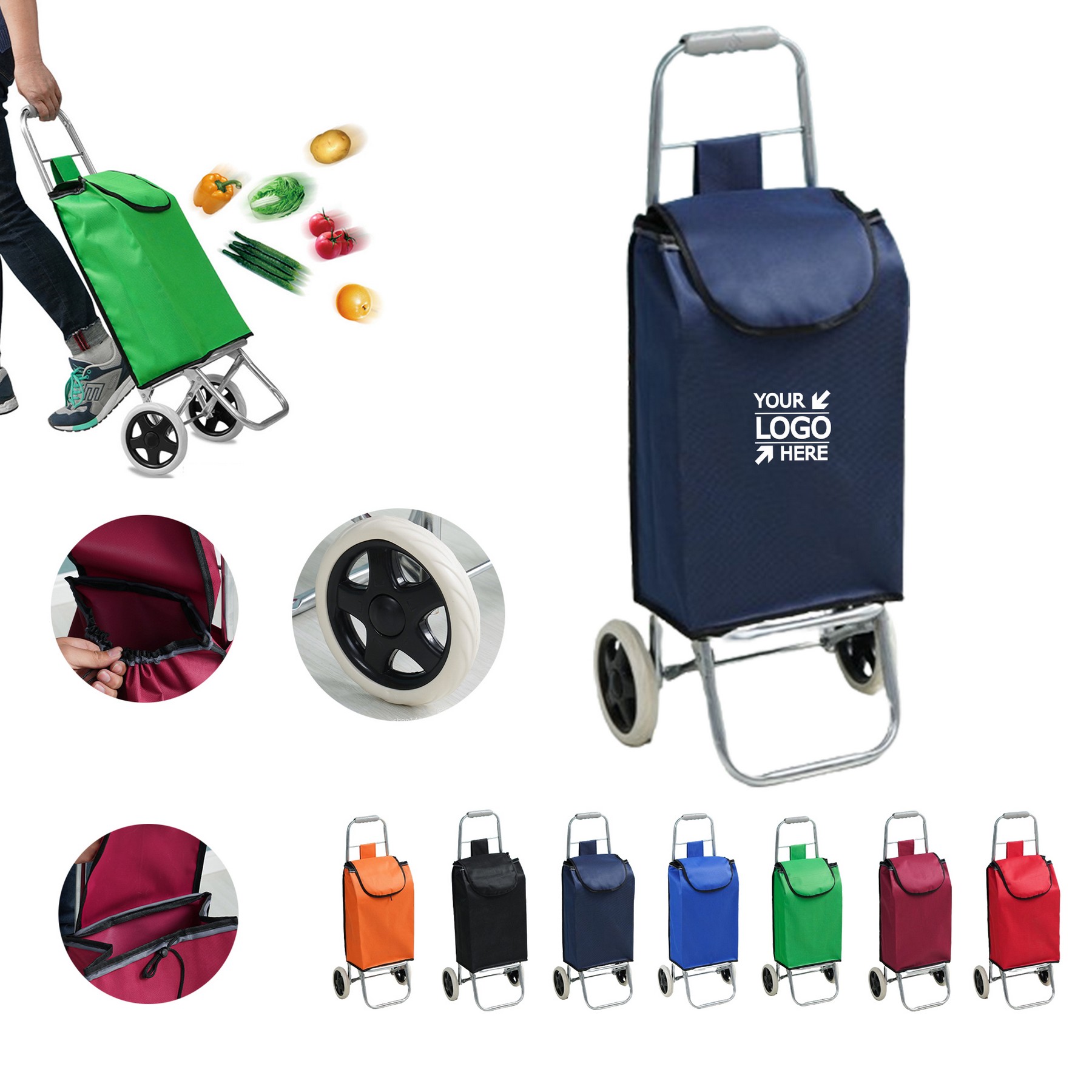 Foldable Grocery Bag Shopping Cart