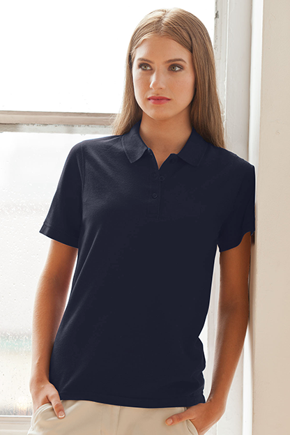 Women's Soft-Blend Double-Tuck Pique Polo 115