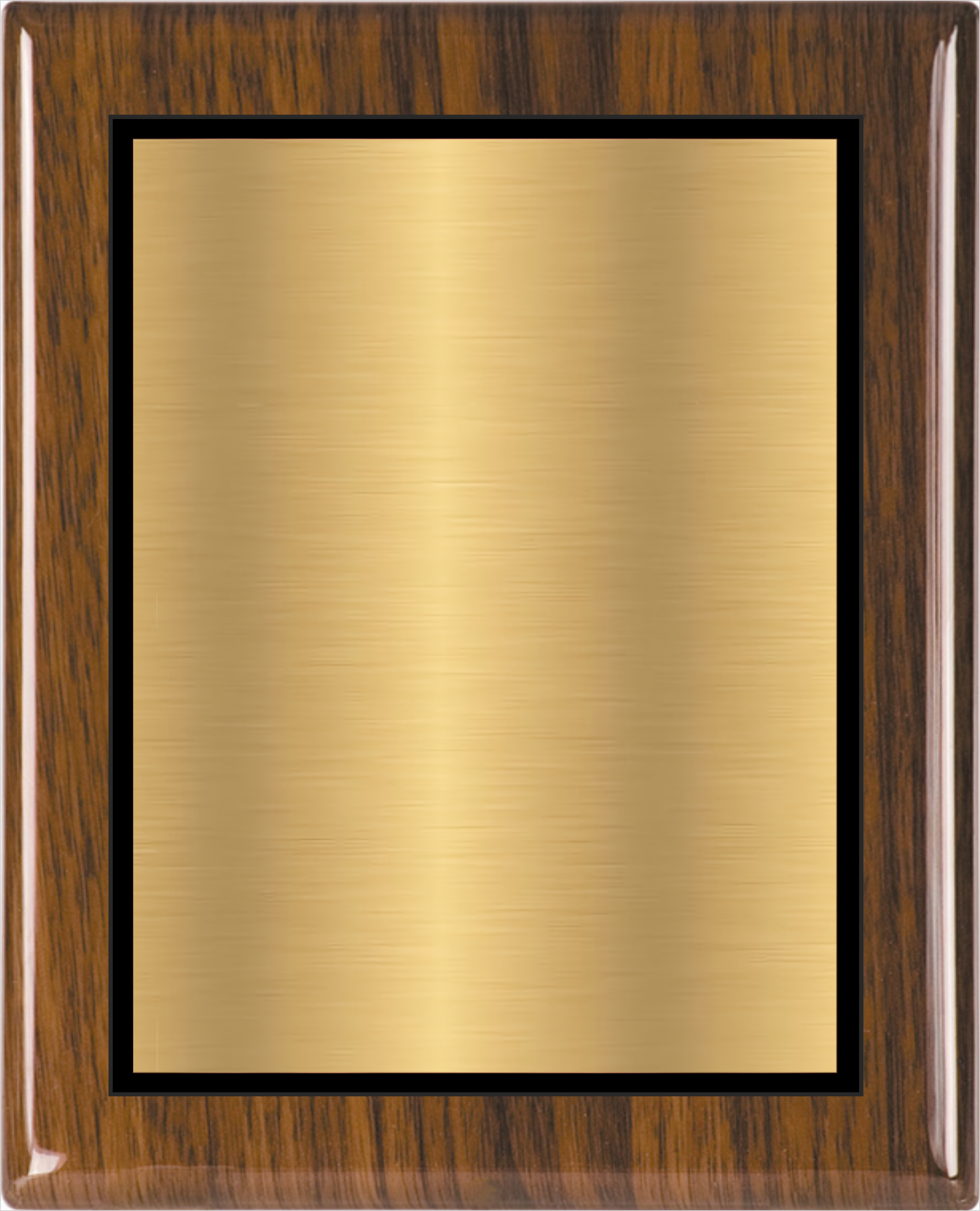 Walnut Piano Wood Plaque w/Choice of Double Engraved Plate 9